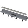 Водоотводящий желоб ALCAPLAST APZ30-750M с порогами для перфорированной решетки и фиксированным воротником к стене