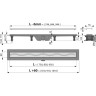 Водоотводящий желоб с порогами ALCAPLAST SIMPLE APZ8-750M для перфорированной решетки
